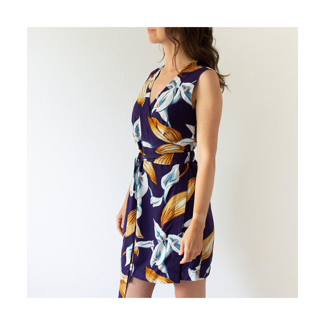 Leaf fashion wrap dress